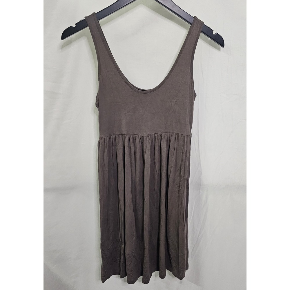 H&M Basic Staple Brown Babydoll Dress Size Small Sleeveless Tank Capsule Piece